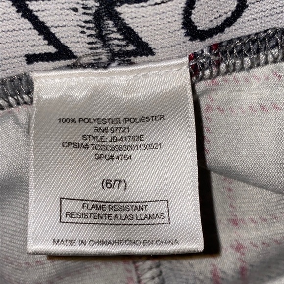 SNOOZE fire resistant plaid pajama pants jogger style elastic waistband size 6/7 - Picture 3 of 6